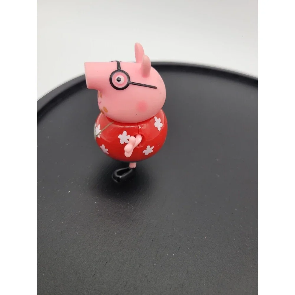 Peppa Pig Daddy Pig figure red Hawaiian shirt camera camper van replacement